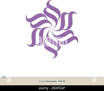 Abstract Flower Vector Logo Template Illustration Design. Vector EPS 10. Stock Vector
