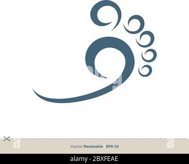 Reflexology Foot Vector Logo Template Illustration Design. Vector EPS 10. Stock Vector
