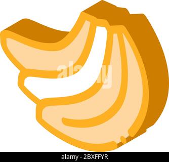 bunch of bananas isometric icon vector illustration Stock Vector