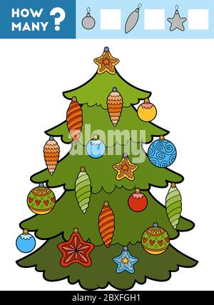 How many counting game with colorful toys for kids, educational maths