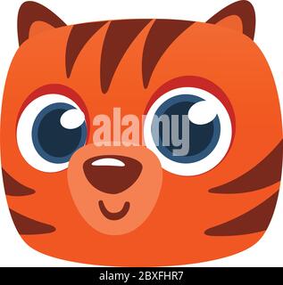 Cartoon squirrel chipmunk head. Forest animal vector illustration Stock Vector