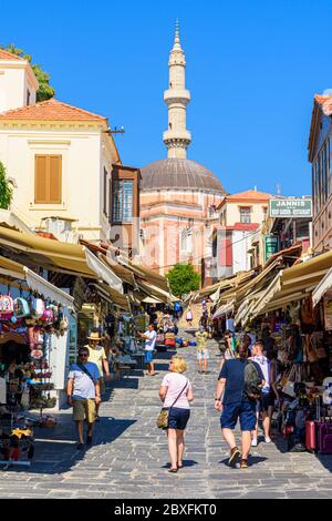 Socratous Street, Rhodes Town, Rhodes, Greece, Europe Stock Photo - Alamy