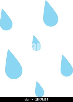 Water drop vector icon rain drops isolated on white eps 10 Stock Vector