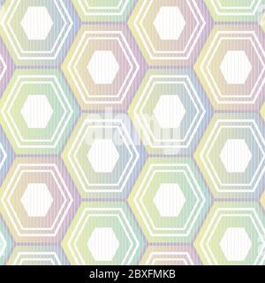 geometric seamless vector pattern in pastel ombre Stock Vector