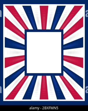 Vector US perspective patriotic border. Perfect for any use. Put your text. Stock Vector