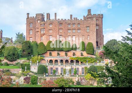 Images of beautiful Powis Castle and garden near Welshpool in mid-Wales UK Stock Photo