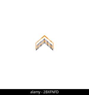 two squared arrows up icon. swipe up button. Isolated on white. Upload icon. Upgrade, speed up sign. North pointing arrow. Stock Vector
