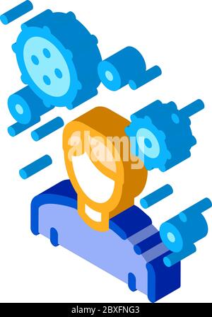 male virus carrier isometric icon vector illustration Stock Vector