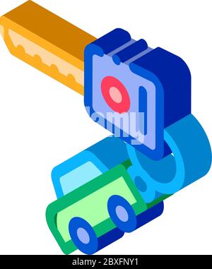 car keys isometric icon vector illustration Stock Vector