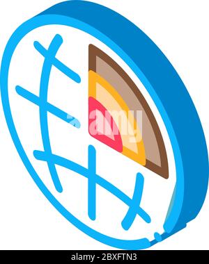global earthquake isometric icon vector illustration Stock Vector