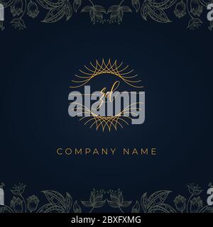 Elegant luxury initial letter ZD logo. Stock Vector