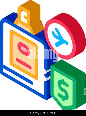 cosmetics in duty free isometric icon vector illustration Stock Vector