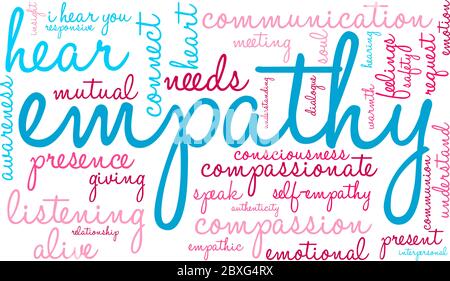 Empathy word cloud on a white background. Stock Vector