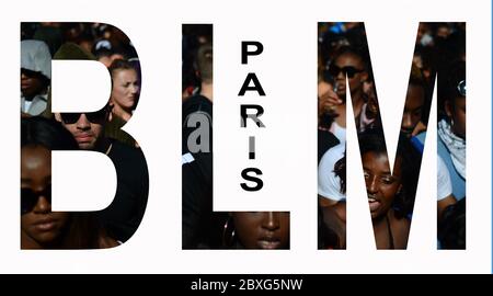 Black Lives Matter, Paris Stock Photo
