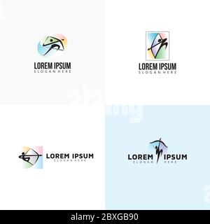 Archers Abstract Modern Logo Stock Vector