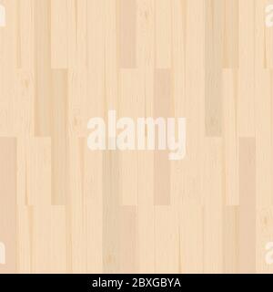 Seamless wooden parquet floor texture in light color from top view Stock Vector