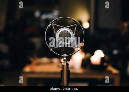 Close-up of a professional microphone Stock Photo