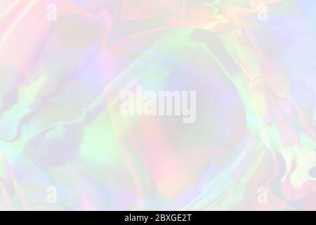 Pastel colored holographic gradient background. Holographic abstract soft colors texture. Holographic foil iridescent backdrop. Stock Photo