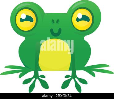 Funny Frog Cartoon Character. Vector illustration Stock Vector