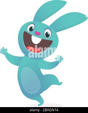 Cartoon cute rabbit. Woodland animals. Vector illustration Stock Vector