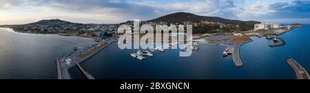 Albany Australia November 10th 2019 : Aerial view of the West Australian town of Albany, an important shipping port and the oldest colonial settlement Stock Photo