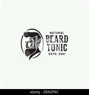 Beard Oli Logo Stock Vector