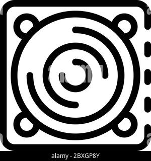 Indoor ventilation lid icon, outline style Stock Vector