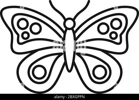 Exotic butterfly icon. Outline exotic butterfly vector icon for web design isolated on white background Stock Vector