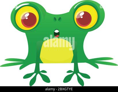 Funny Frog Cartoon Character. Vector illustration Stock Vector