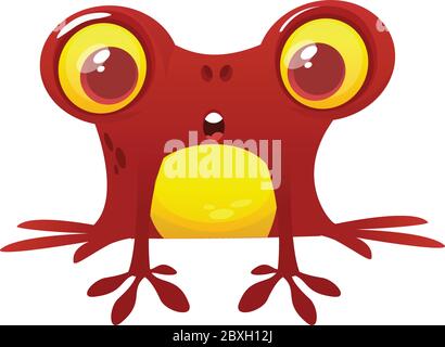 Frog Cartoon Character. Vector illustration. Design for print, children book illustration or party decoration Stock Vector