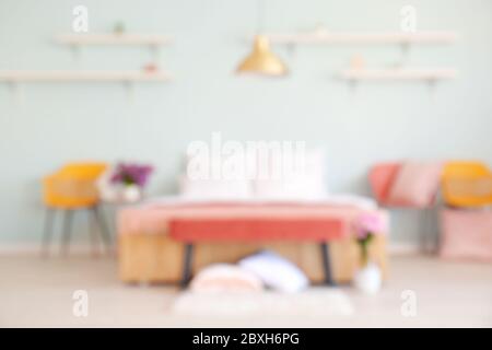 Stylish interior of modern bedroom Stock Photo