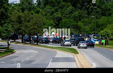 Odenton, Maryland, United State of America. 6th June, 2020. Hundreds ...