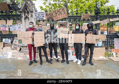 #blacklivesmatter protest in central London on Sunday 07 June 2020 Stock Photo