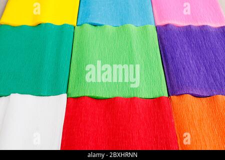 Squares cut from paper. Multicolored  background. Graphic resources Stock Photo