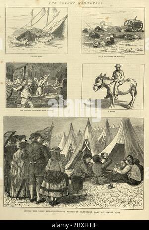 Sketches from the Autumn army manoevres, 182, 19th Century, British victorian soldiers Stock Photo