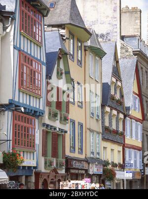 XVII century lantern houses, Place Otages, Morlaix, Finistère, Brittany, France Stock Photo