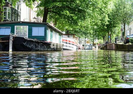 Quiet Amsterdam (Netherlands) during the Covid-19 crisis, views of the empty red light district Stock Photo