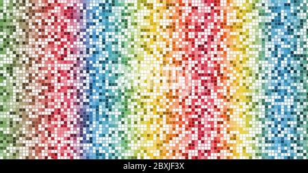 Square shape mosaic pattern design. Clean multi color mosaic tile background. Abstract pattern background Stock Photo