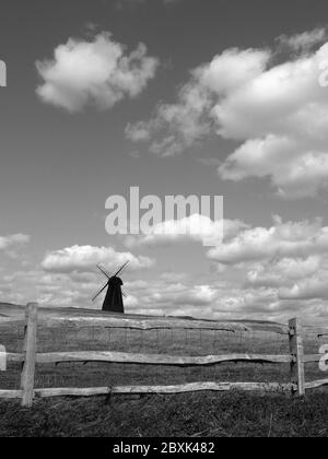 Beacon Mill windmill, standing in a field near the A259 at Rottingdean, East Sussex Stock Photo