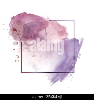 Abstract frame light surface of watercolor texture for banner background. Stain artistic vector used as being an element in the decorative design of h Stock Vector
