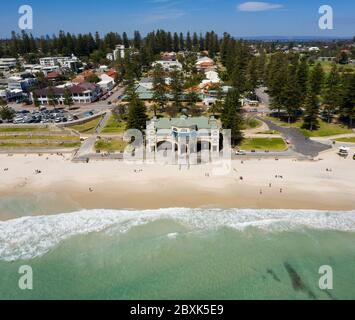 Freemantle Australia November 5th 2019: Aerial panoramic view of Cottesloe Beach in Perth, Western Australia Stock Photo