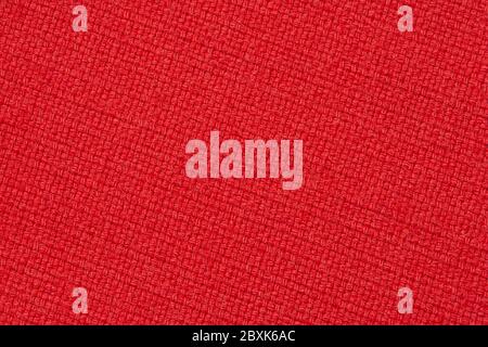 red wool fabric texture, diagonally arranged upholstery cloth background Stock Photo