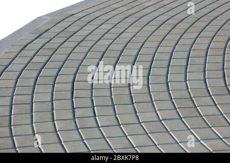 Cobblestone Pavement Texture, Isolated On White Stock Photo