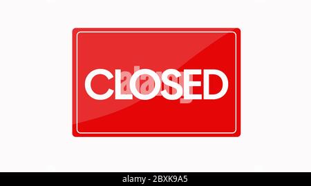 Vector Isolated Closed Sign Icon Stock Vector
