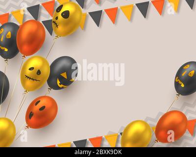 Halloween background with copy space. Stock Vector