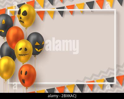 Halloween background with copy space. Stock Vector