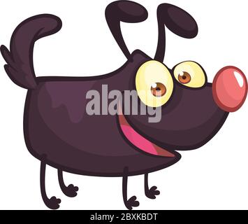 Cartoon funny and cute dog illustration Stock Vector