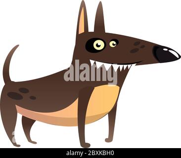 Cartoon Funny Watchdog  Illustration Stock Vector