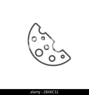Cheese vector icon symbol food isolated on white background Stock Vector