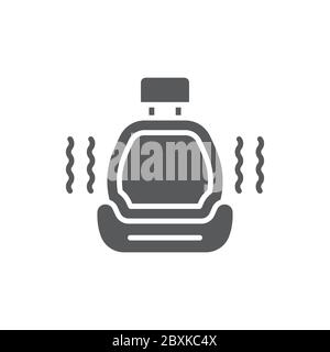 Car Seat Heating vector icon symbol isolated on white background Stock Vector